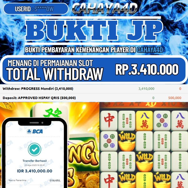 Bukti Kemenangan Slot Cahaya4d