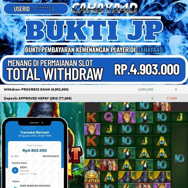 Bukti Kemenangan Slot Cahaya4d
