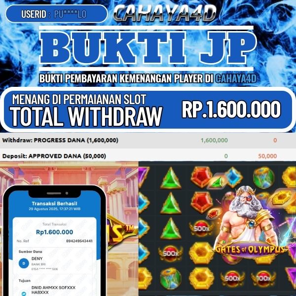 Bukti Kemenangan Slot Cahaya4d