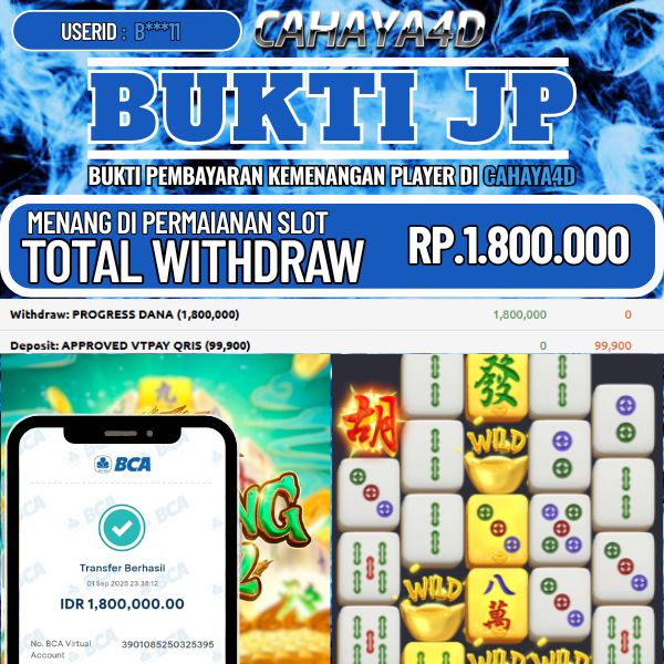 Bukti Kemenangan Slot Cahaya4d