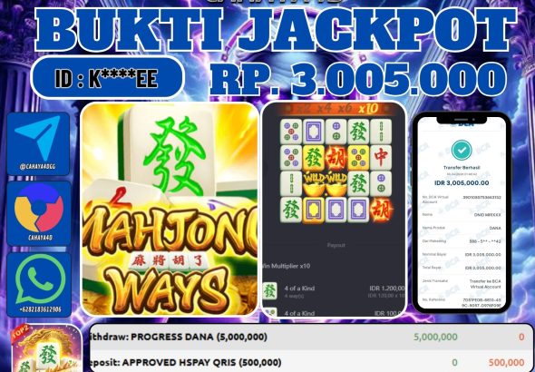 CAHAYA4D : Bukti Kemenangan SLOT mahjong ways (PGSOFT)